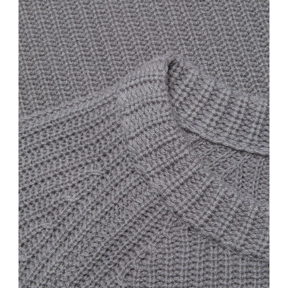 Jenni Kayne S Iconic 100% CASHMERE Fisherman Sweater $425 NWT Dusty Blue Gray - Picture 4 of 9